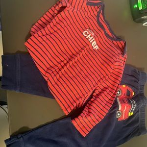 24 months fire truck 2 piece outfit